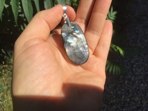 Pendentif labradorite silver