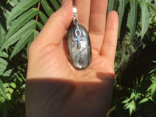 Pendentif labradorite silver