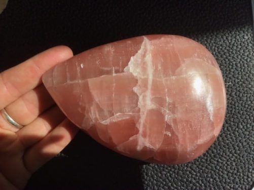 Grosse goutte free forme calcite rose