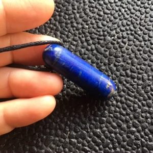 Pendentif lapis lazuli cylindre arrondi