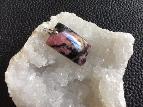 Pendentif rhodonite rectangle