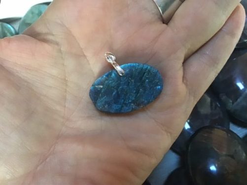 Pendentif labradorite oval turquoise