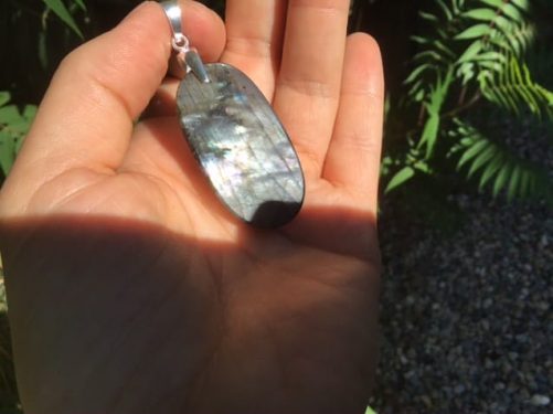 Pendentif labradorite silver