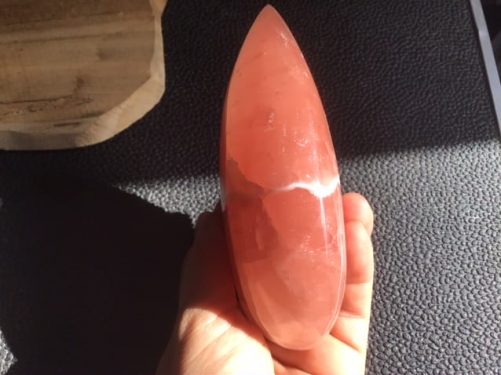Grosse goutte free forme calcite rose