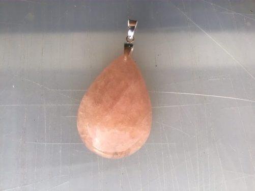 Pendentif morganite grosse goutte