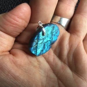 Pendentif labradorite oval turquoise