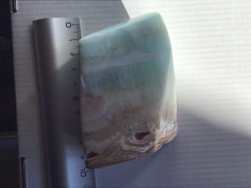 Forme libre calcite bleu pacifique