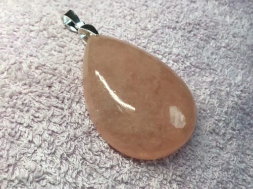 Pendentif morganite grosse goutte