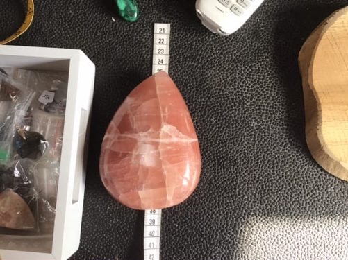Grosse goutte free forme calcite rose