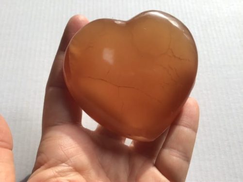 Coeur calcite miel