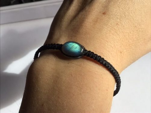 Bracelet labradorite lagon