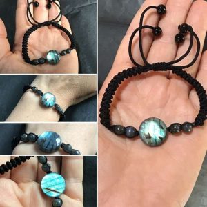 Bracelet avec labradorite naturelle