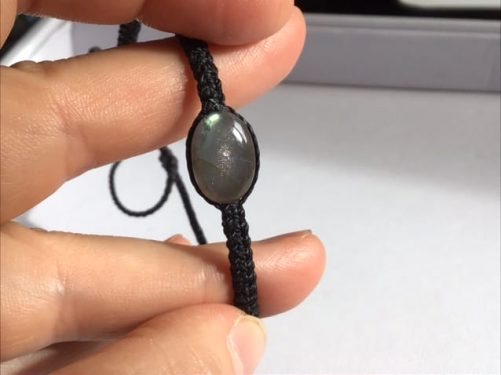 Bracelet labradorite lagon