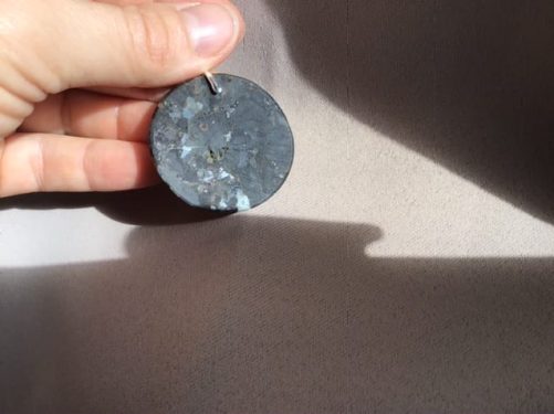 Pendentif larvikite rond