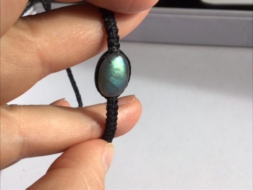 Bracelet labradorite lagon