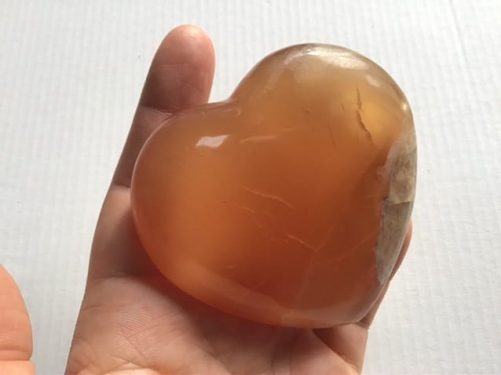 Coeur calcite miel