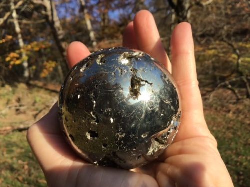 Sphère pyrite 6cm