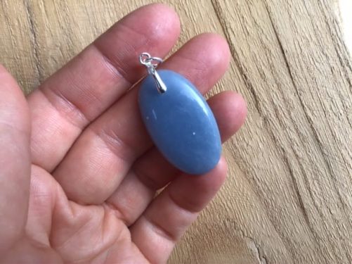 Pendentif angélite ovale