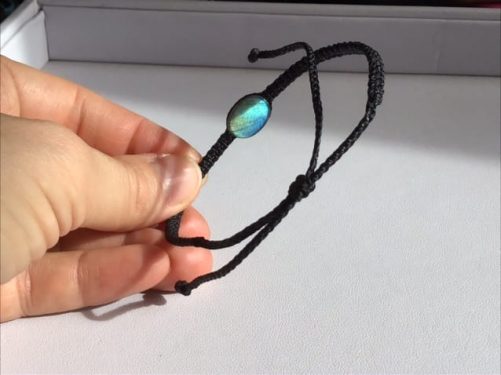 Bracelet labradorite lagon