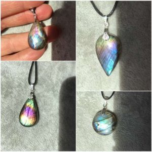 Petits pendentifs labradorite