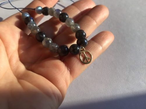 Collier labradorite perles
