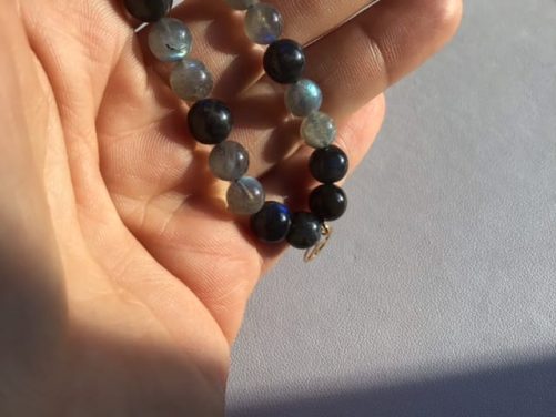 Collier labradorite perles