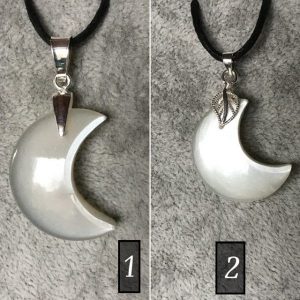 Grands pendentif pierre de lune croissant
