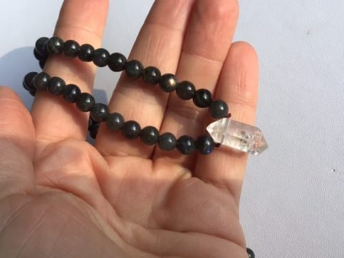 Collier tout en perles de labradorite