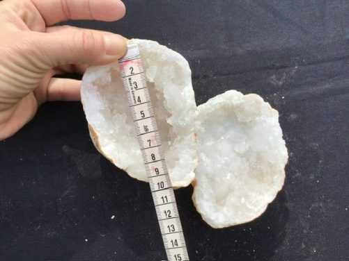 Geode de quartz barquette