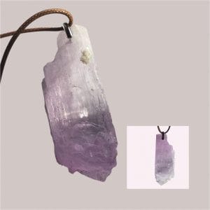 Pendentif kunzite brute