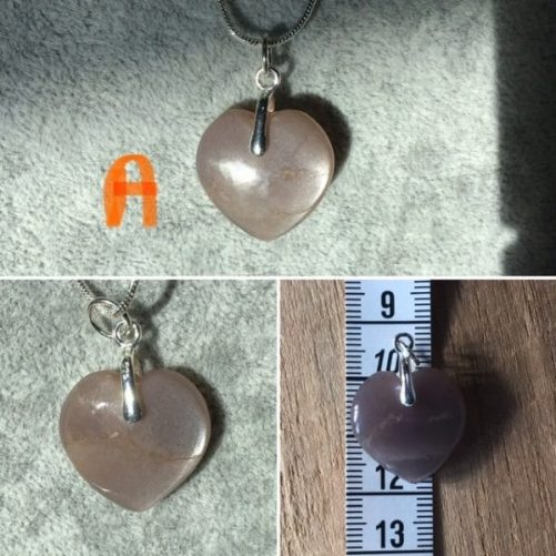 Pendentif coeur pierre de lune