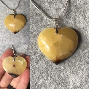 Pendentif septaria coeur