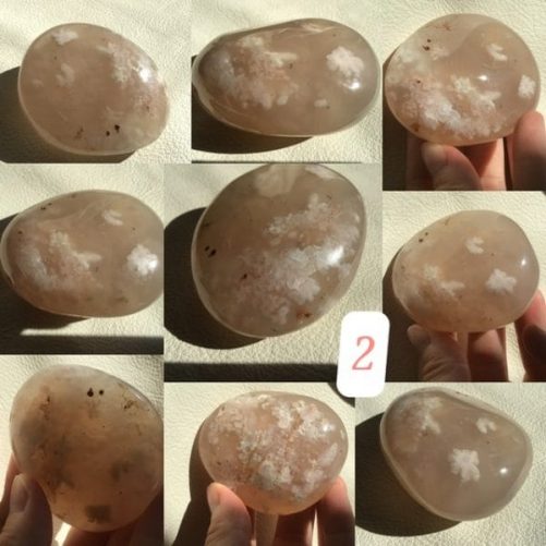 Galet agate fleur de cerisier au choix