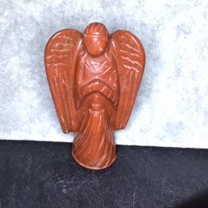 Statuette d ange ne pierre de jaspe naturel
