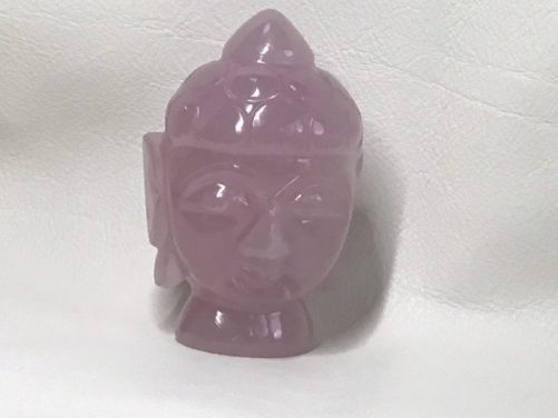 Tete Bouddha quartz rose