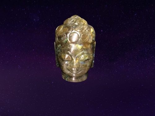 Tete bouddha labradorite or