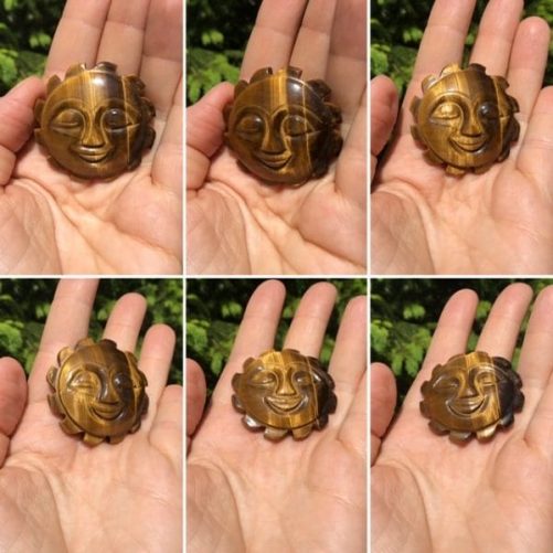 Figurine soleil oeil de tigre