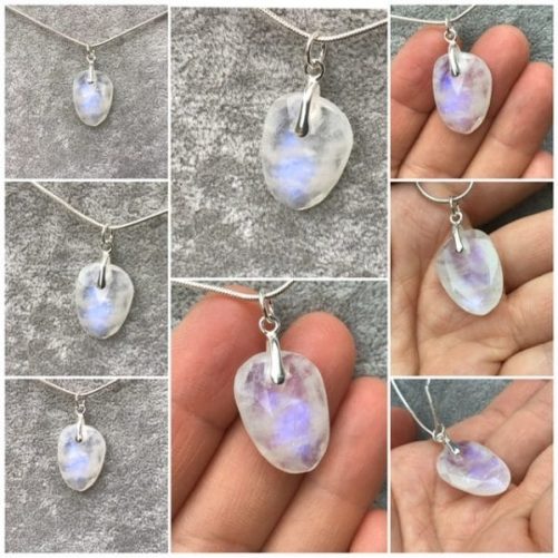 Pendentif avec reflets mauve