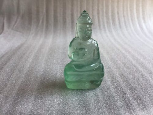 Statuette bouddha fluorite verte