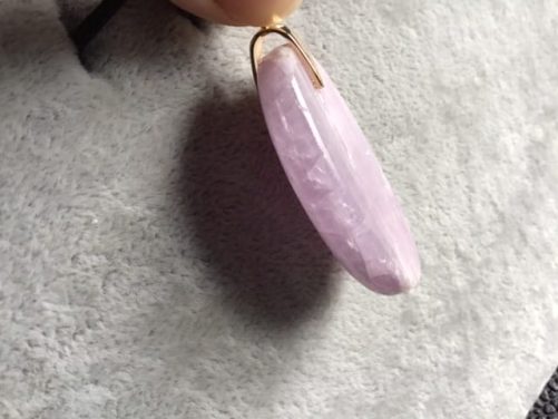 Pendentif kunzite oval