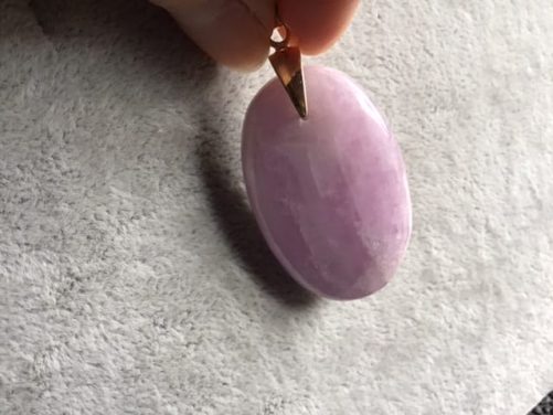 Pendentif kunzite oval