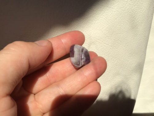 Amethyste chevron de poche