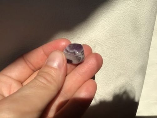 Amethyste chevron de poche
