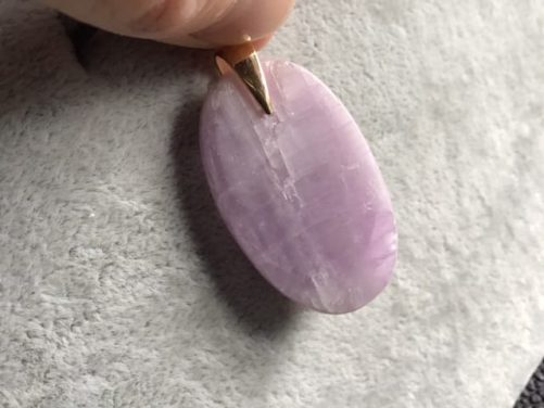 Pendentif kunzite oval