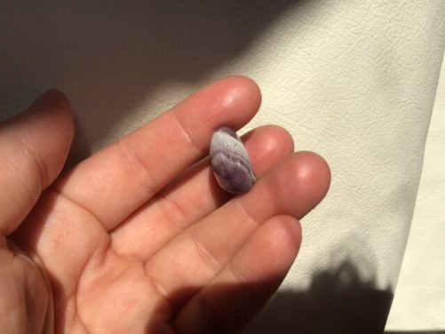 Amethyste chevron de poche