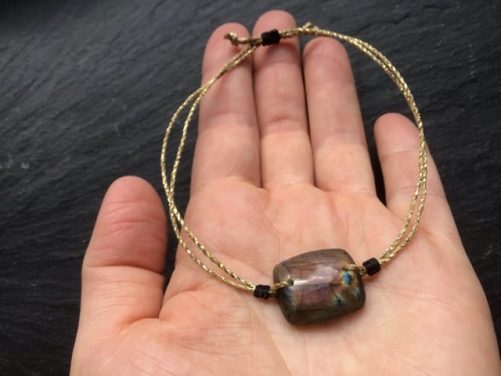 Bracelet labradorite rose