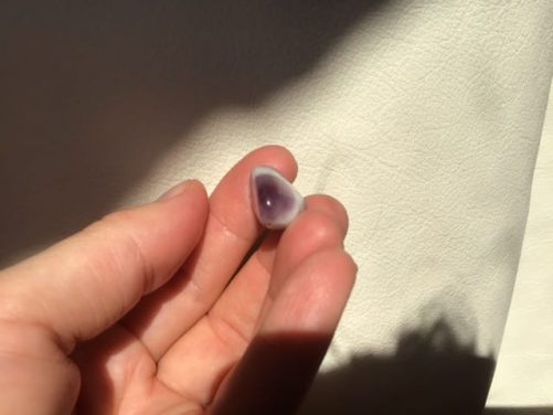 Amethyste chevron de poche