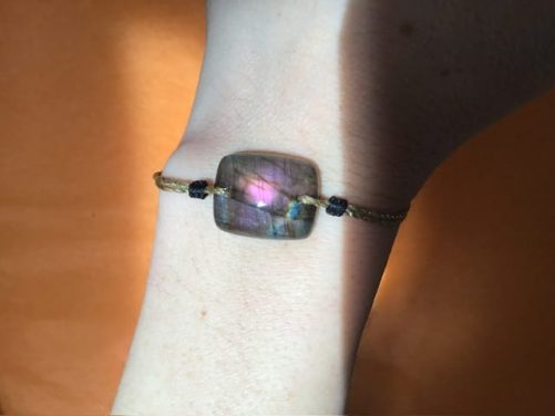 Bracelet labradorite rose