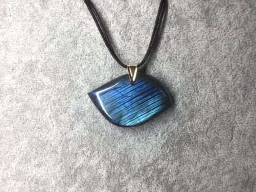 Big Pendentif labradorite bleu austral
