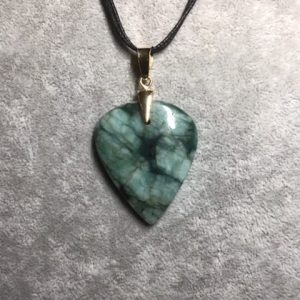 Pendentif emeraude et quartz